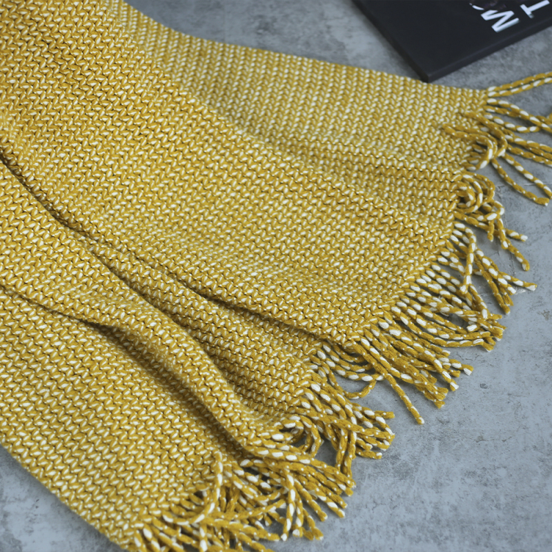New Knitted Blanket European and American Wind Wheat Napping Blanket Cover Office Air Conditioning Sofa Blanket/
