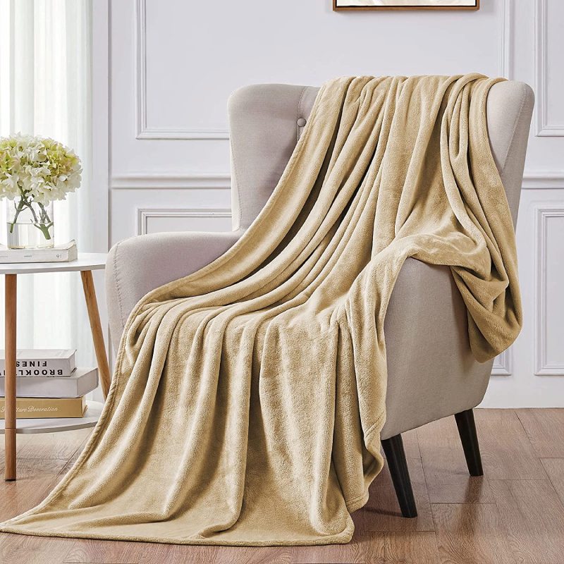 Burgundy Throw Flannel Winter Warm Blanket For Living Room Bed Velvet Blanket/