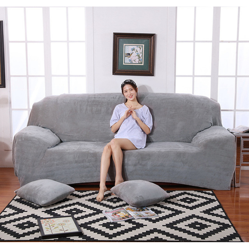 Various Designs L Shape Sofa+Cover, Wholesale Home Decoration Item 3Seats Sofa+Cover/
