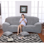 Various Designs L Shape Sofa+Cover, Wholesale Home Decoration Item 3Seats Sofa+Cover/