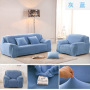 Various Designs L Shape Sofa+Cover, Wholesale Home Decoration Item 3Seats Sofa+Cover/