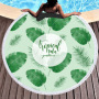 Custom Microfiber Beach Towel, Round Print Swimming Towel, Quick Dry Tassel Beach Towel#