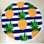 Custom Microfiber Beach Towel, Round Print Swimming Towel, Quick Dry Tassel Beach Towel#