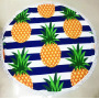 Custom Microfiber Beach Towel, Round Print Swimming Towel, Quick Dry Tassel Beach Towel#
