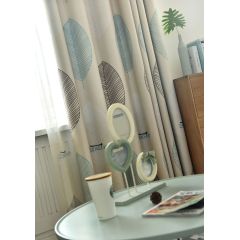 Cheap Leaf Printed Curtains, Curtain Designed For Bedroom And Living Room#