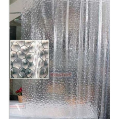 thick waterproof and mildewproof 3D water cube EVA transparent shower curtain For Bathroom