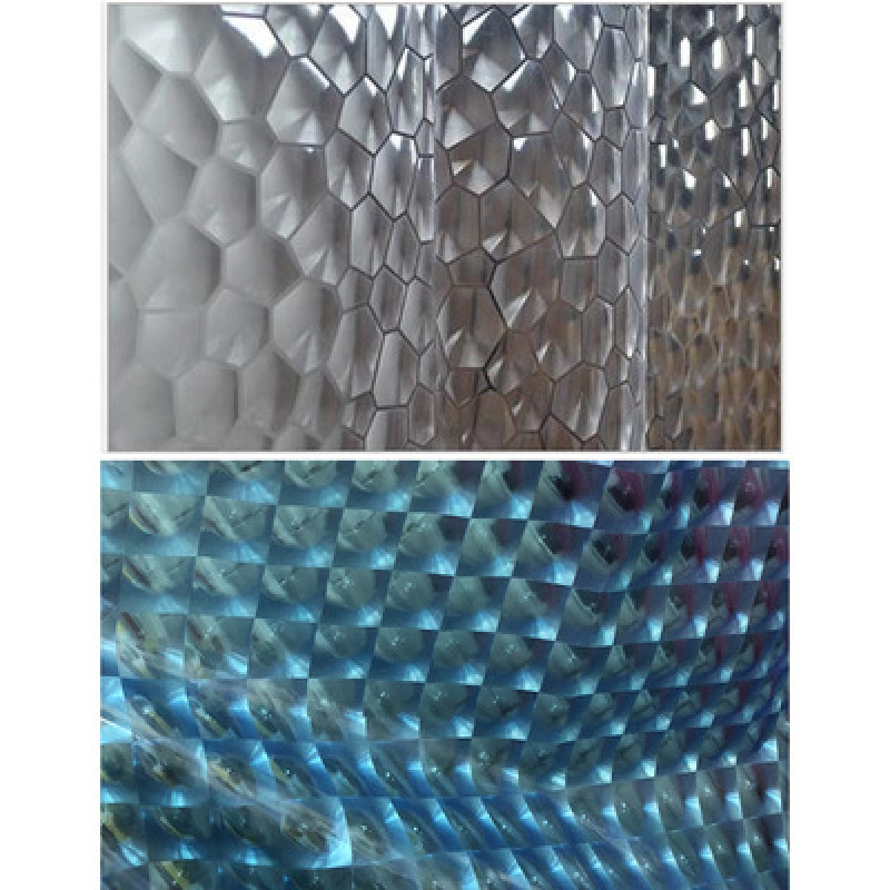 thick waterproof and mildewproof 3D water cube EVA transparent shower curtain For Bathroom