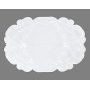 Wholesale Doilies Round or Oval Plain White Embroidered with Flowers and Tendrils Table Cloth For Kitchen Living Room