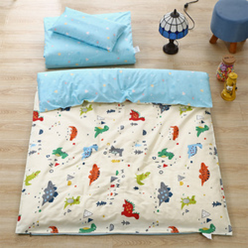 Cotton 3pcs/set Quilt For Kindergarten Children Cartoon Quilt Cover Bed Sheets Bedding Set/