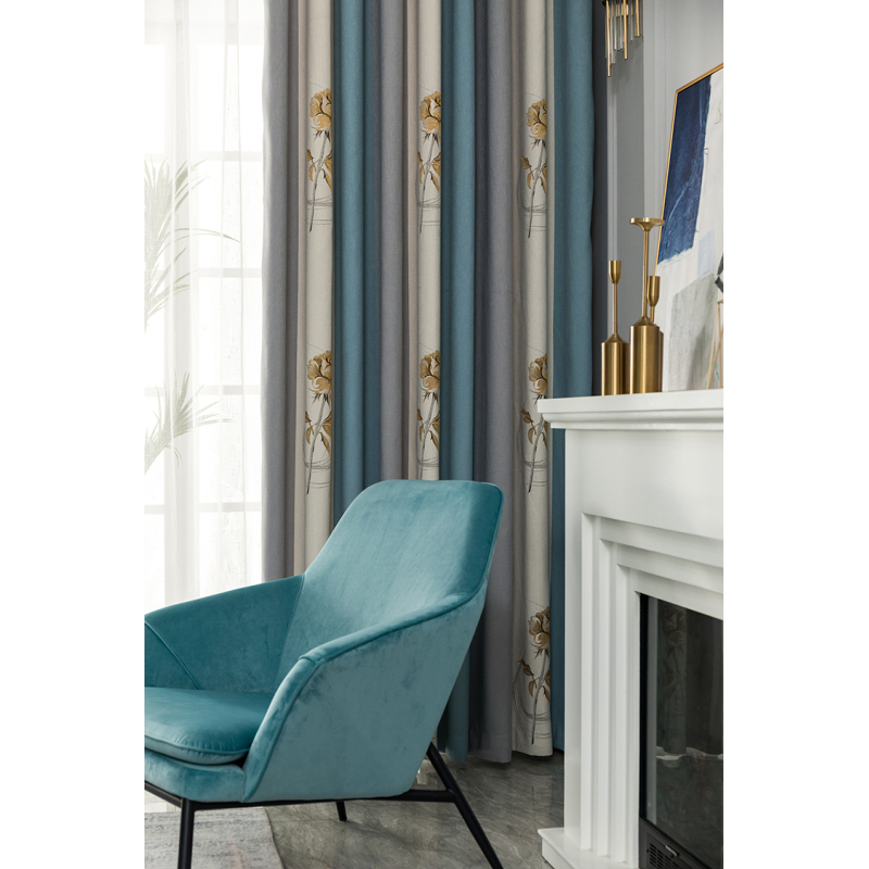 Modern Nordic Window Drapes,High Level Curtains High-precision Jacquard Curtains for Living Room #