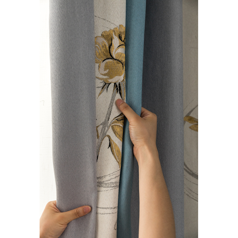 Modern Nordic Window Drapes,High Level Curtains High-precision Jacquard Curtains for Living Room #