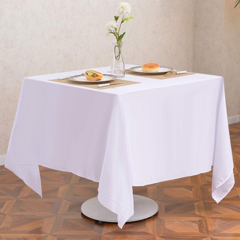 Solid color tablecloth birthday party wedding Christmas rag rectangle waterproof and oil-proof wrinkle free white tablecloth