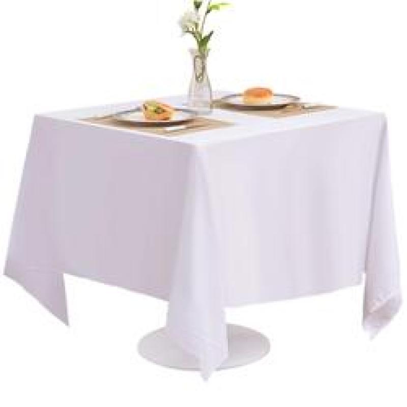 Solid color tablecloth birthday party wedding Christmas rag rectangle waterproof and oil-proof wrinkle free white tablecloth