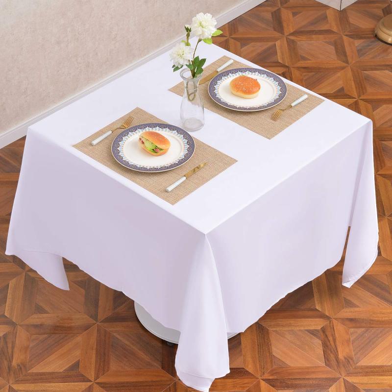 Solid color tablecloth birthday party wedding Christmas rag rectangle waterproof and oil-proof wrinkle free white tablecloth