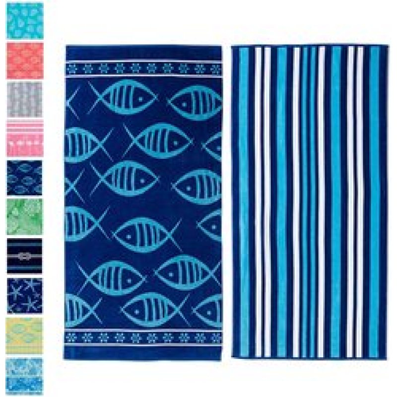 100% cotton jacquard beach towel. Soft water-absorbing quick-drying towel set/