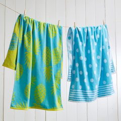 100% cotton jacquard beach towel. Soft water-absorbing quick-drying towel set/