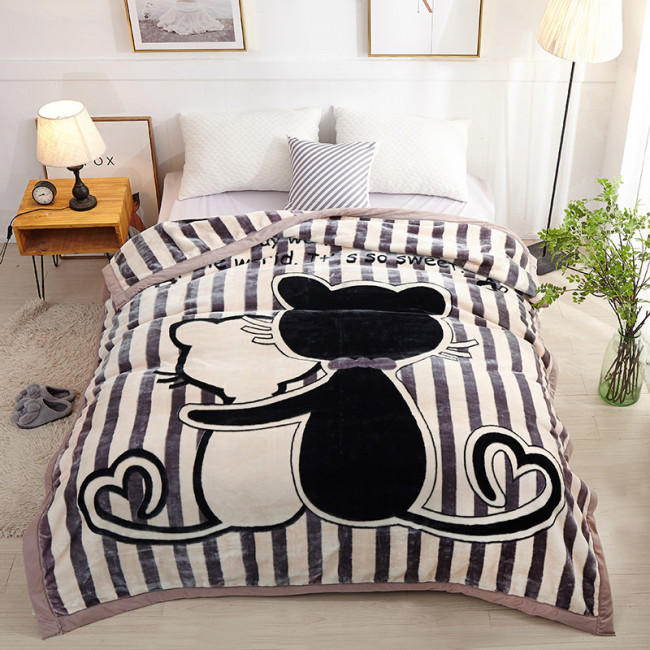 Thick Double Warm Blanket Plush Paid blanket ,comforter sleeping cover blanket/