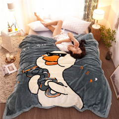 Thick Double Warm Blanket Plush Paid blanket ,comforter sleeping cover blanket/