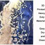Marble Shower Curtain for Bathroom Abstract Navy Blue Gold Pattern Texture Luxury Art Home Bathtubs Set with 12 Hooks Easy Care