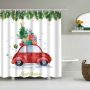 Grey Fabric Shower Curtain, Waterproof Design and Polyester, Quick-Drying, Weighted Hem, Shower Curtains Set for Bathroom W 72 x