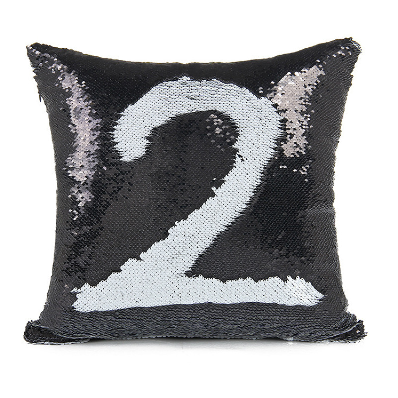Handmade Mermaid Sequin Pillow Cover Cushion, White And Gold Pillows Home Decor Cushion/