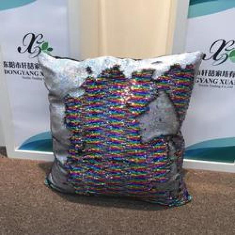 Handmade Mermaid Sequin Pillow Cover Cushion, White And Gold Pillows Home Decor Cushion/