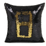 Handmade Mermaid Sequin Pillow Cover Cushion, White And Gold Pillows Home Decor Cushion/