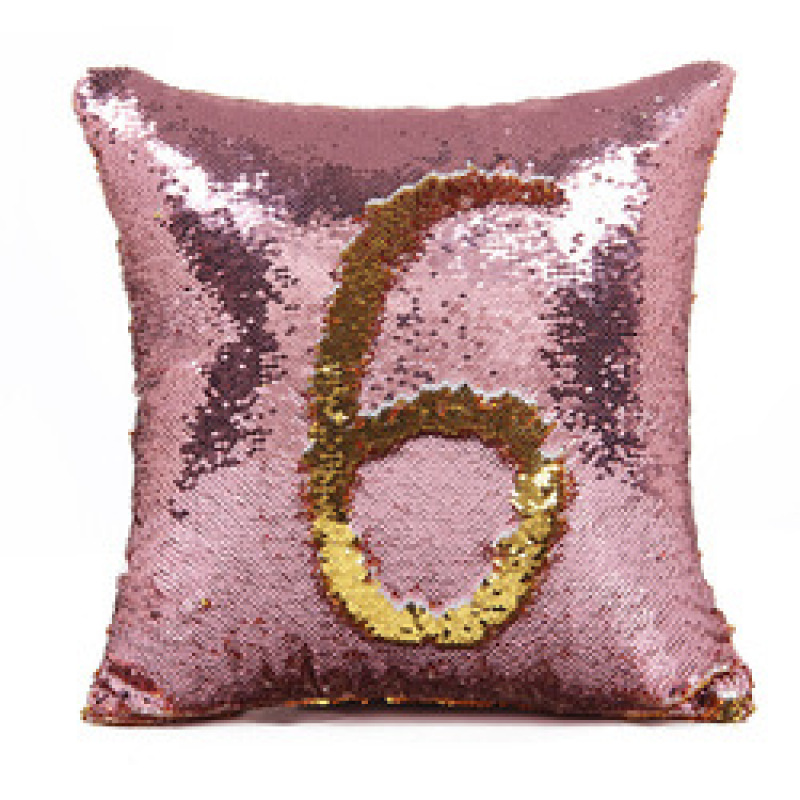 Handmade Mermaid Sequin Pillow Cover Cushion, White And Gold Pillows Home Decor Cushion/