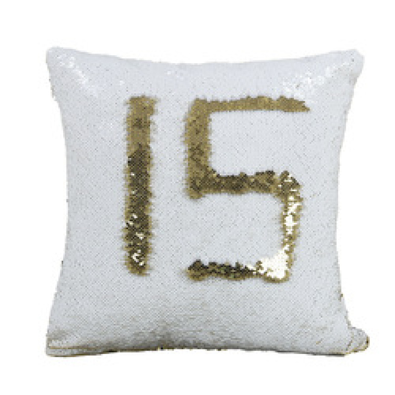 Handmade Mermaid Sequin Pillow Cover Cushion, White And Gold Pillows Home Decor Cushion/
