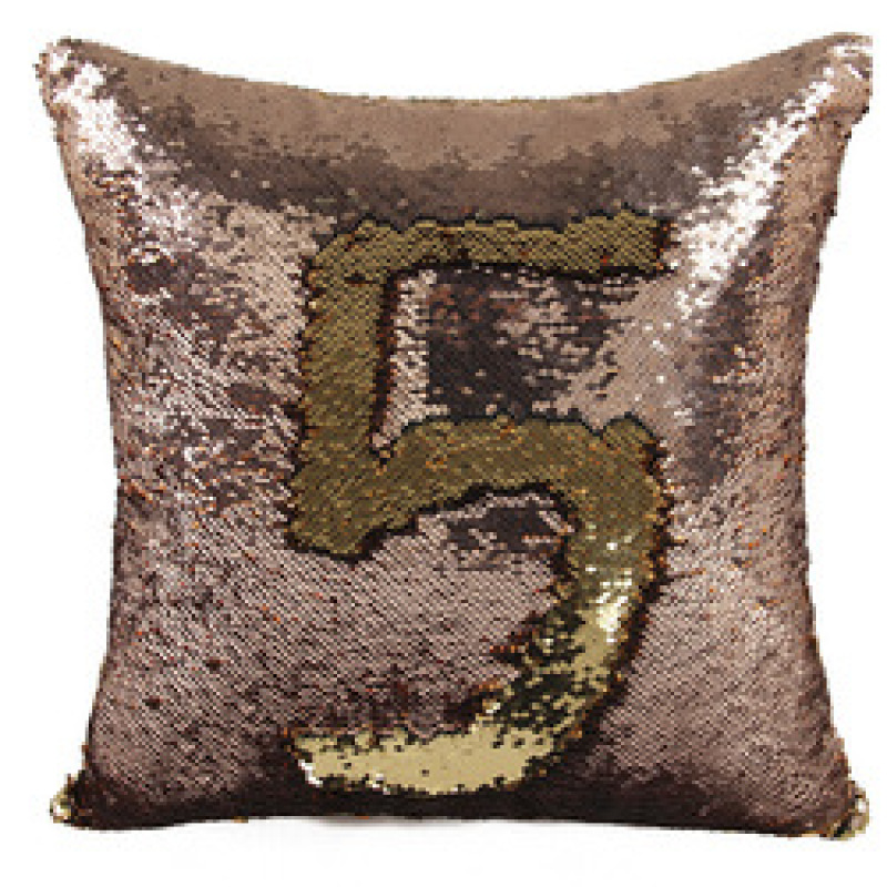 Handmade Mermaid Sequin Pillow Cover Cushion, White And Gold Pillows Home Decor Cushion/