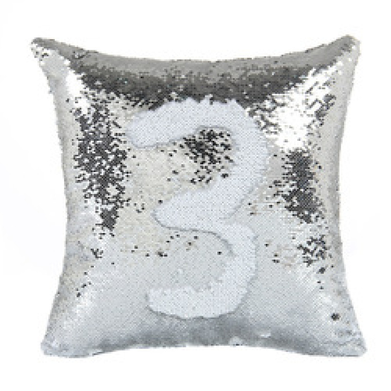 Handmade Mermaid Sequin Pillow Cover Cushion, White And Gold Pillows Home Decor Cushion/