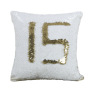 Handmade Mermaid Sequin Pillow Cover Cushion, White And Gold Pillows Home Decor Cushion/