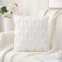 Cheap rabbit fur  plush pillowcase, solid color sofa cushion cover for sofa/
