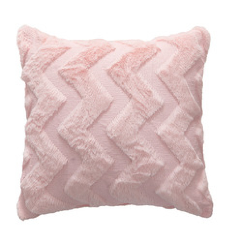 Cheap rabbit fur  plush pillowcase, solid color sofa cushion cover for sofa/