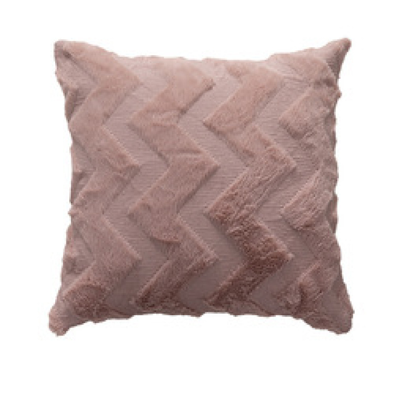 Cheap rabbit fur  plush pillowcase, solid color sofa cushion cover for sofa/