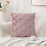 Cheap rabbit fur  plush pillowcase, solid color sofa cushion cover for sofa/