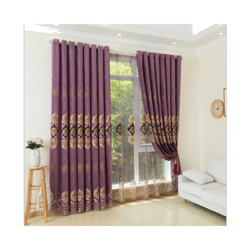 Amazon top seller 2019 ready made church curtain, Contener home embroidered sheer fabric curtain panel%