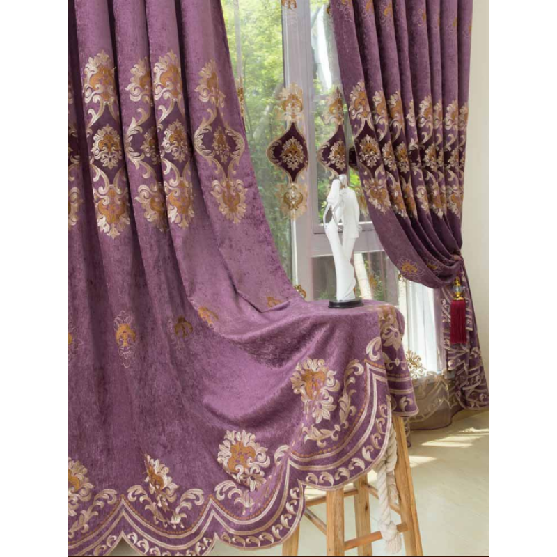 Amazon top seller 2019 ready made church curtain, Contener home embroidered sheer fabric curtain panel%
