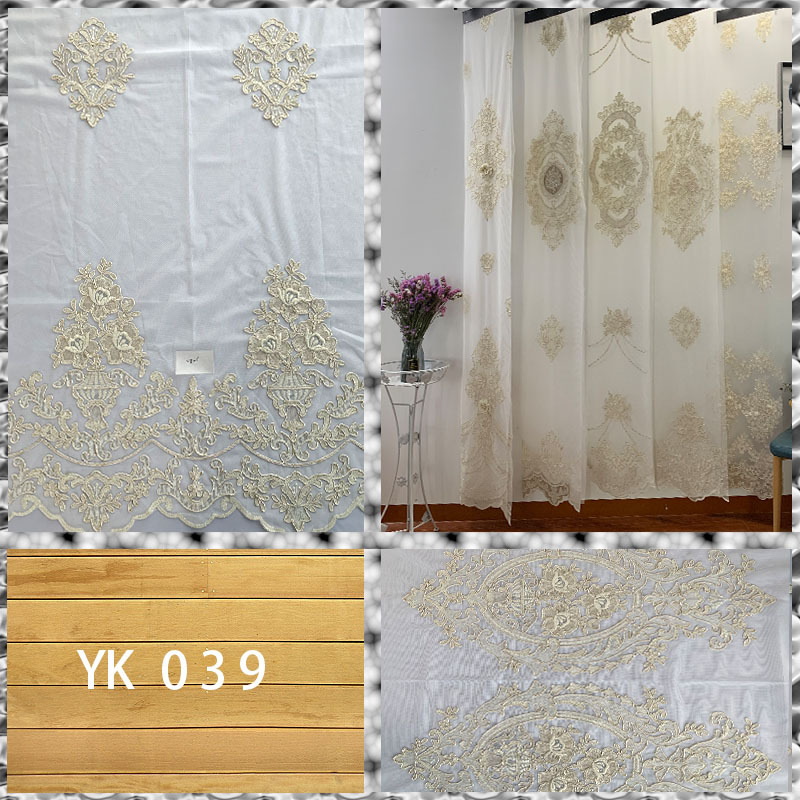 lace window embroidered curtains voile, gordijnen luxe/