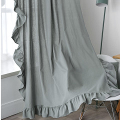 For Home Latest Ruffle Curtain,Fashion Lush Designs Curtain With Panel Drapes/