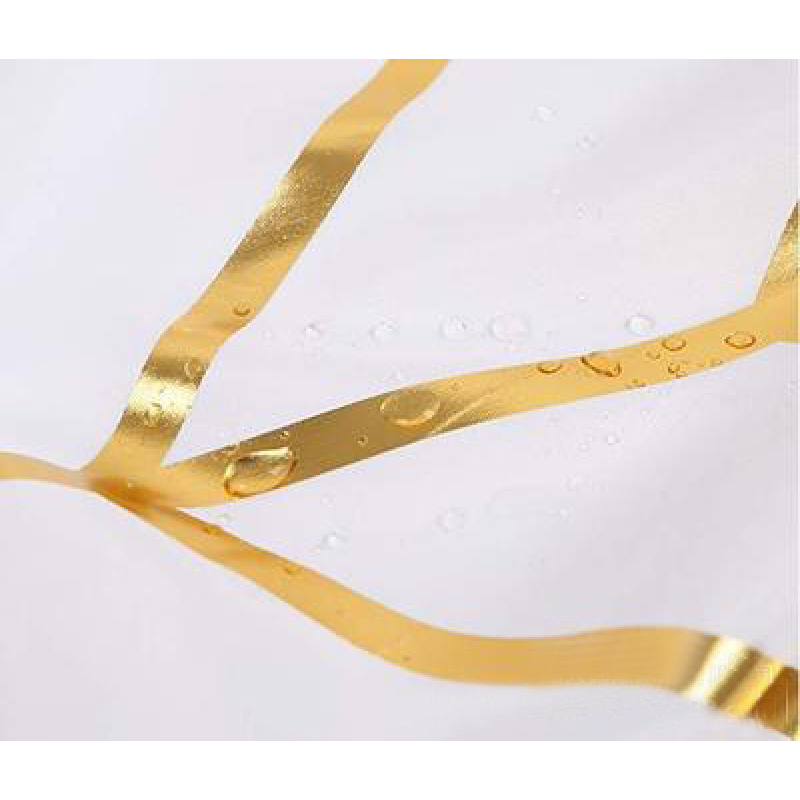 Gold Printed Geometry Shower Curtain Gold Stripe Waterproof Bath Curtains Bathroom For Bathtub Bathing Cover