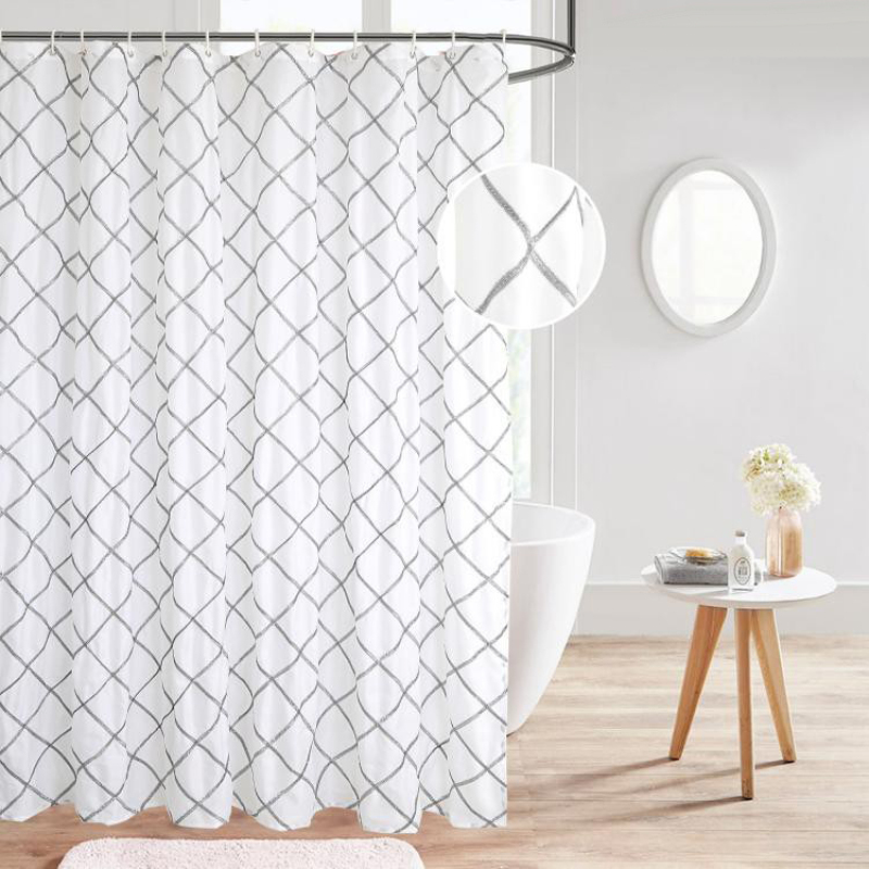 Gold Printed Geometry Shower Curtain Gold Stripe Waterproof Bath Curtains Bathroom For Bathtub Bathing Cover