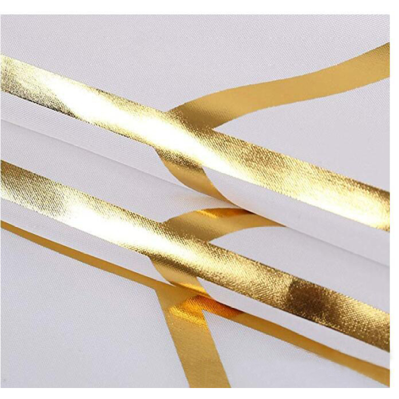 Gold Printed Geometry Shower Curtain Gold Stripe Waterproof Bath Curtains Bathroom For Bathtub Bathing Cover