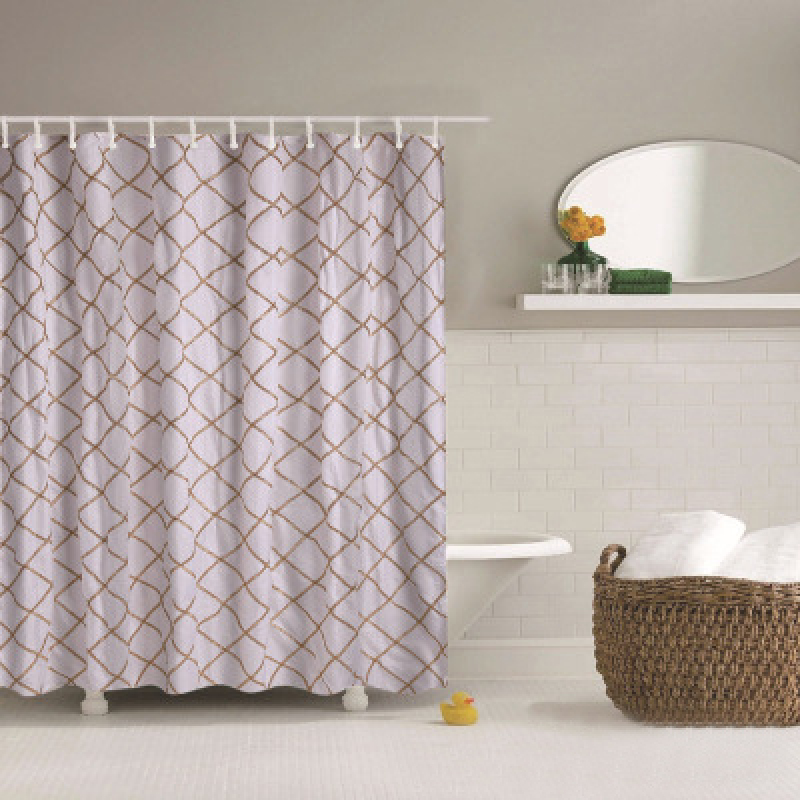 Gold Printed Geometry Shower Curtain Gold Stripe Waterproof Bath Curtains Bathroom For Bathtub Bathing Cover