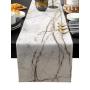 Waterproof Marble Table Runner for Dining Room Kitchen, Party Decor Tablecloth 13 Inch x36 Inch#