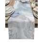 Waterproof Marble Table Runner for Dining Room Kitchen, Party Decor Tablecloth 13 Inch x36 Inch#