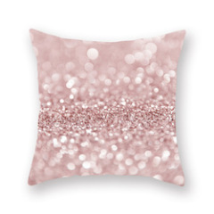 Nordic Style Rose Gold Pink Velvet Cushion Cover, Geometric Pattern Cushion Cover /