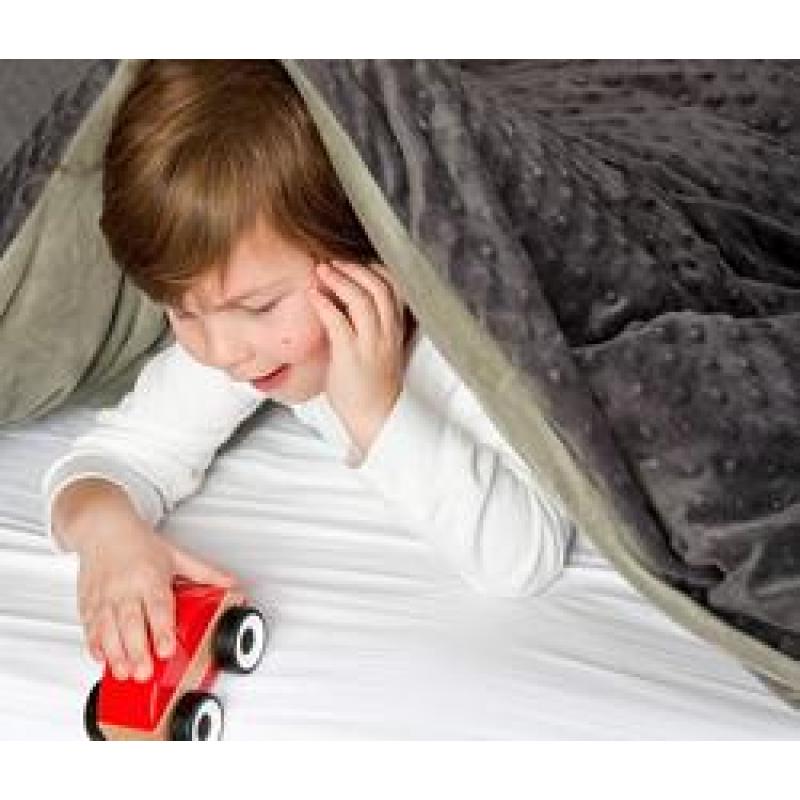 Weighted Blanket and Minky Removable Cover Cotton Heavy Sensory Sleep Reduce Anxiety Deep Relax Adult
