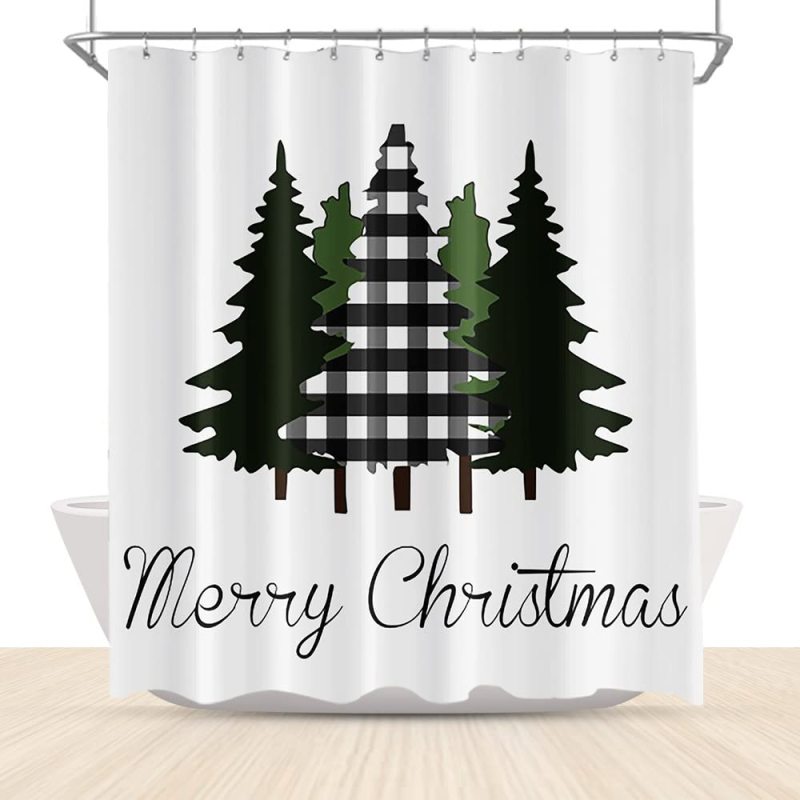 2022 Polyester Shower Curtain 3D, Famous Zhejiang Christmas Truck Shower Curtain#