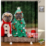2022 Polyester Shower Curtain 3D, Famous Zhejiang Christmas Truck Shower Curtain#